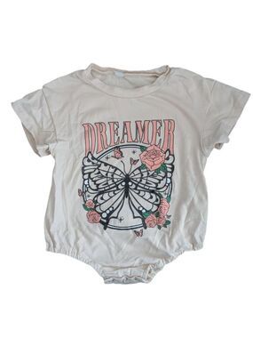 "Dreamer" Butterfly Bubble Romper Onesie 18m